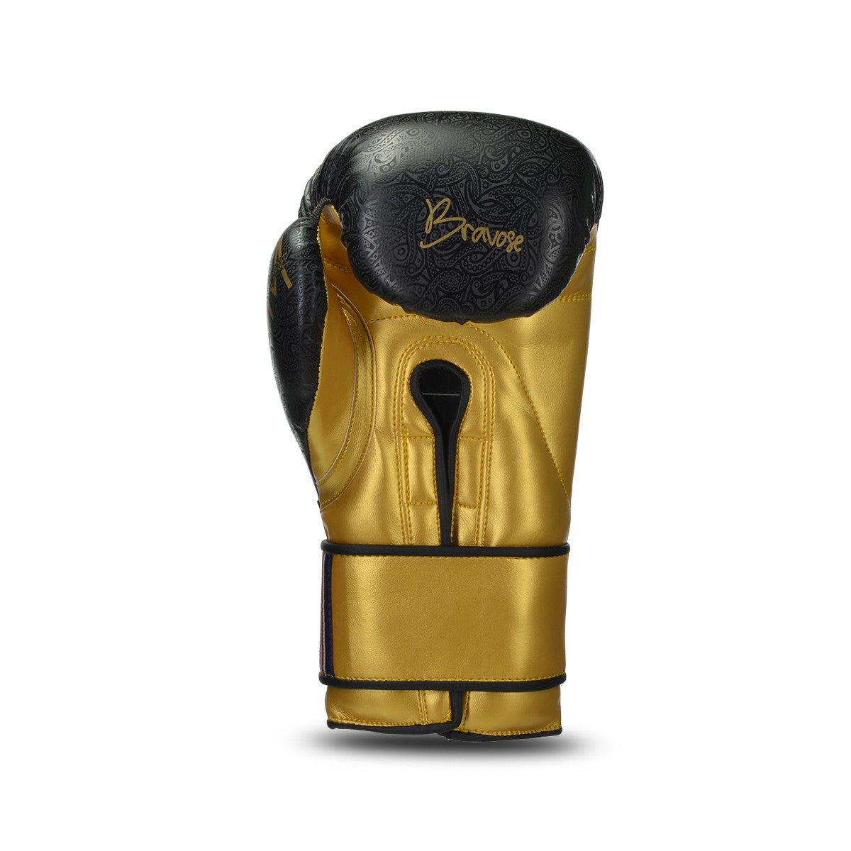 Nemesis Black and Gold Premium Quality Boxing Gloves for Bag and Sparring - Bravose