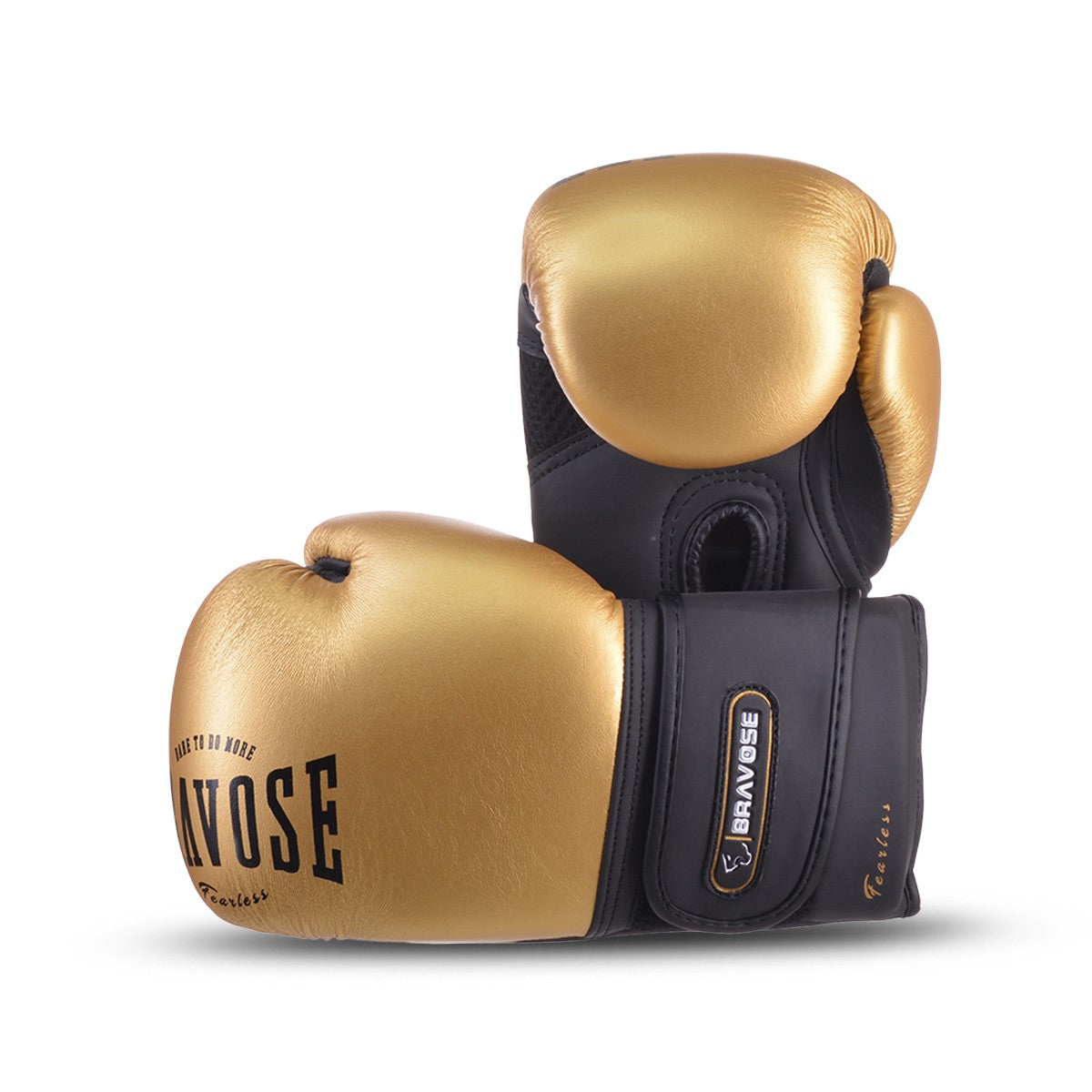 Fearless Kids Gold Boxing Gloves, Children Bag Mitts for training & sparring - Bravose